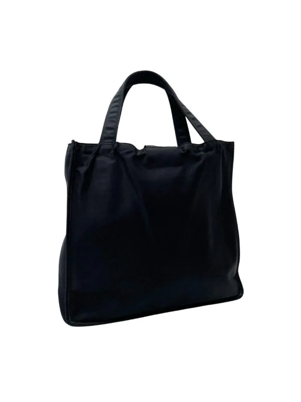 Chanel Nylon CC Logo Hand Tote Black